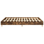 Sengeramme Uten Madrass Røkt Eik 140X200 Cm Konstruert Tre