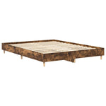 Sengeramme Uten Madrass Røkt Eik 140X200 Cm Konstruert Tre