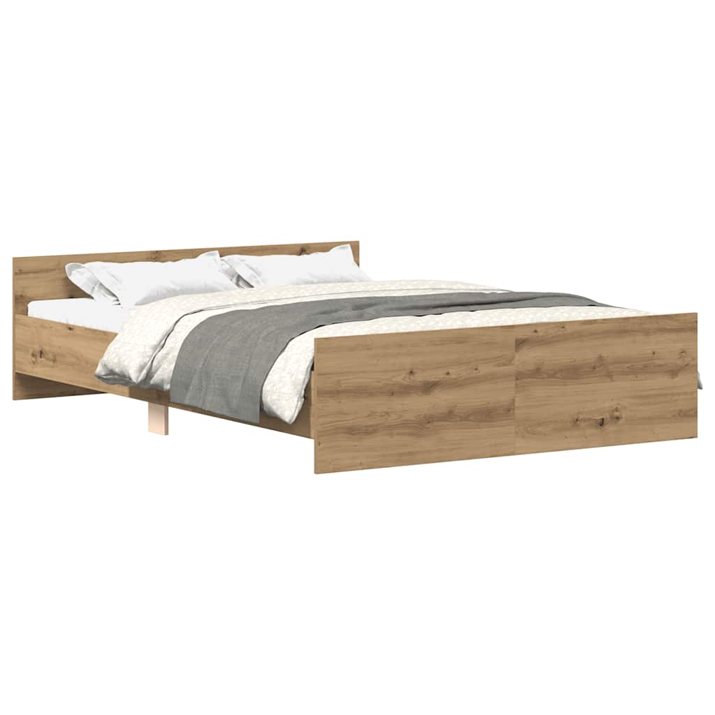 Sengeramme Uten Madrass Artisan Eik 120X190 Cm Konstruert Tre