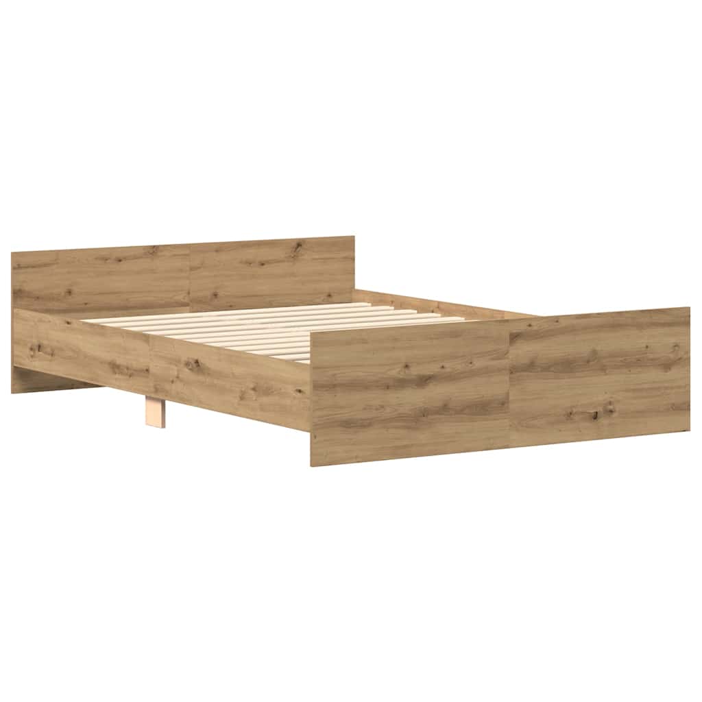 Sengeramme Uten Madrass Artisan Eik 120X190 Cm Konstruert Tre