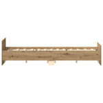 Sengeramme Uten Madrass Artisan Eik 120X190 Cm Konstruert Tre
