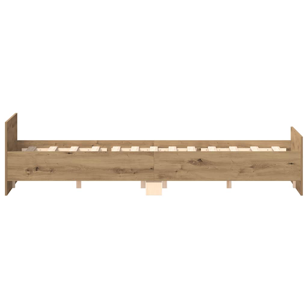 Sengeramme Uten Madrass Artisan Eik 120X190 Cm Konstruert Tre
