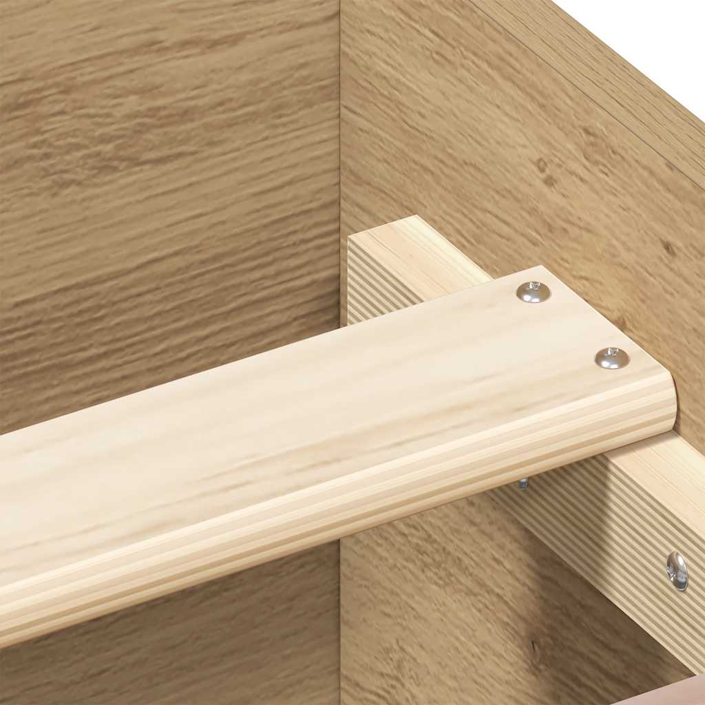 Sengeramme Uten Madrass Artisan Eik 120X190 Cm Konstruert Tre