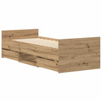 Sengeramme Uten Madrass Artisan Eik 90X190 Cm Konstruert Tre