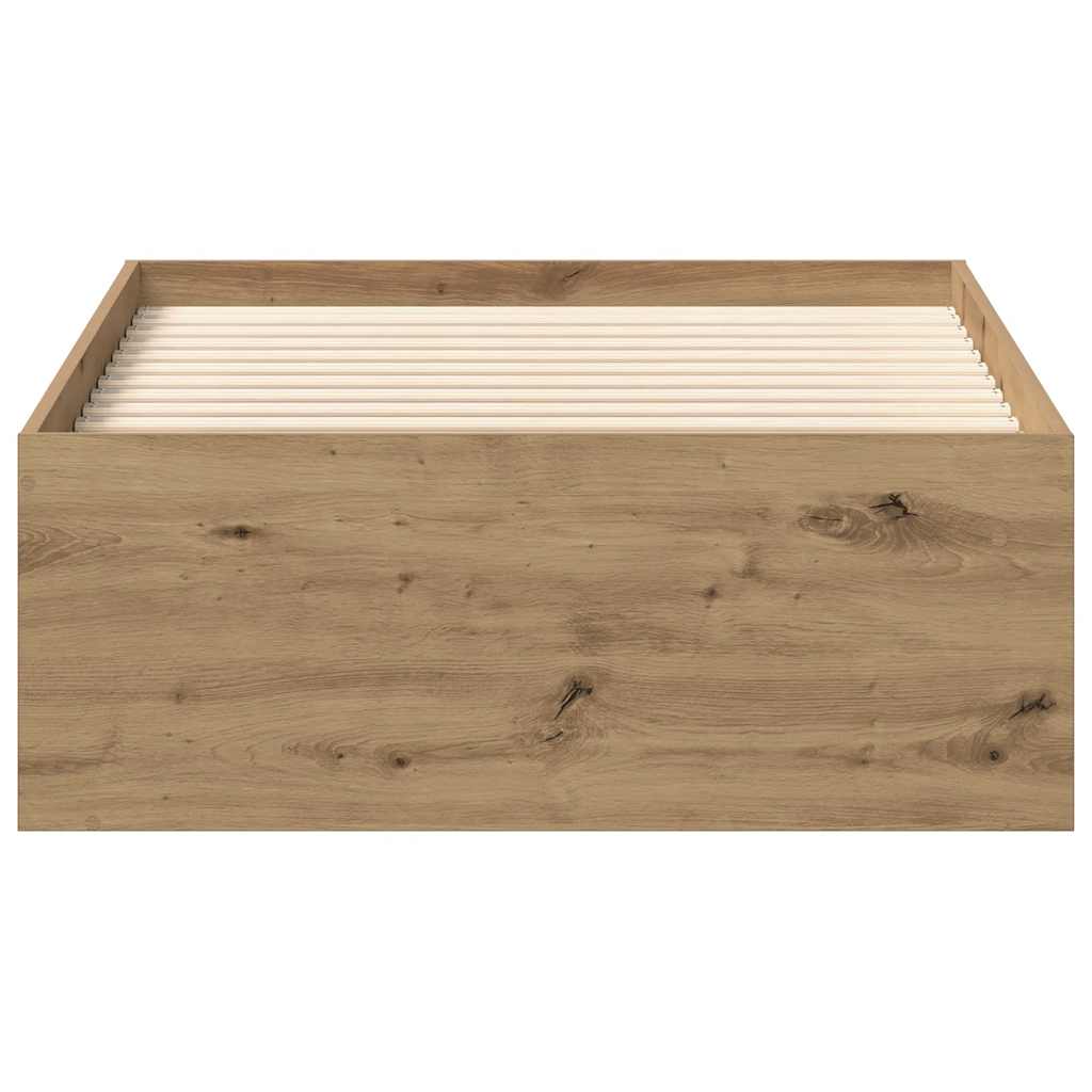 Sengeramme Uten Madrass Artisan Eik 90X200 Cm Konstruert Tre