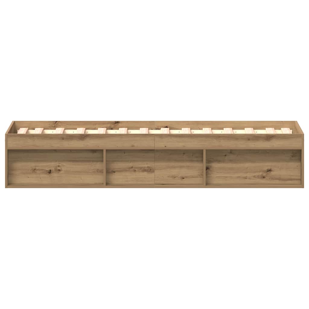 Sengeramme Uten Madrass Artisan Eik 90X200 Cm Konstruert Tre