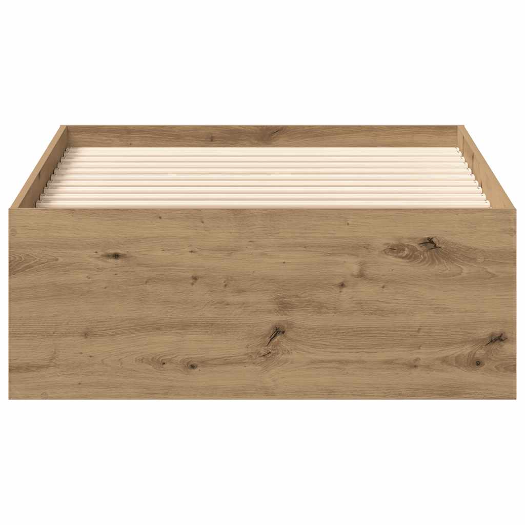 Sengeramme Uten Madrass Artisan Eik 100X200 Cm Konstruert Tre