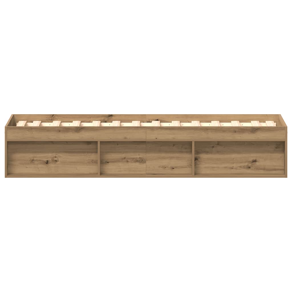 Sengeramme Uten Madrass Artisan Eik 100X200 Cm Konstruert Tre