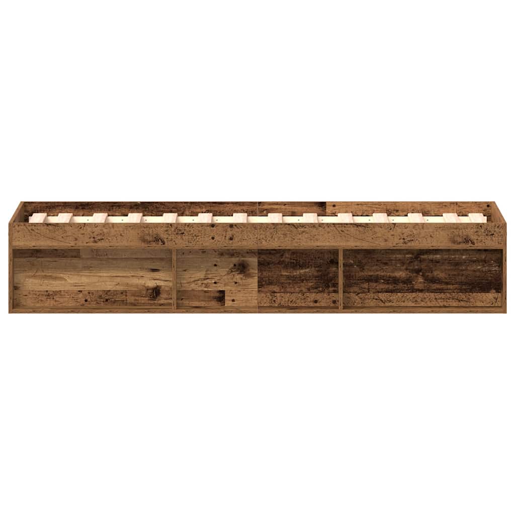 Sengeramme Uten Madrass Gammelt Tre 90X190 Cm Konstruert Tre