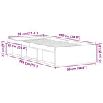 Sengeramme Uten Madrass Gammelt Tre 90X190 Cm Konstruert Tre