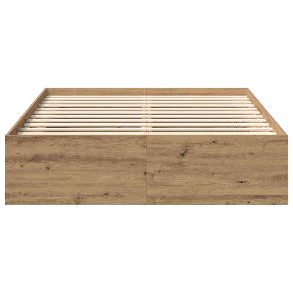 Sengeramme Uten Madrass Artisan Eik 120X200 Cm Konstruert Tre