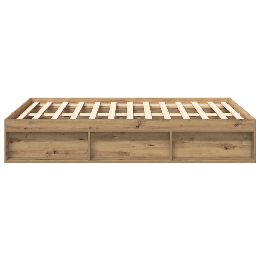 Sengeramme Uten Madrass Artisan Eik 120X200 Cm Konstruert Tre