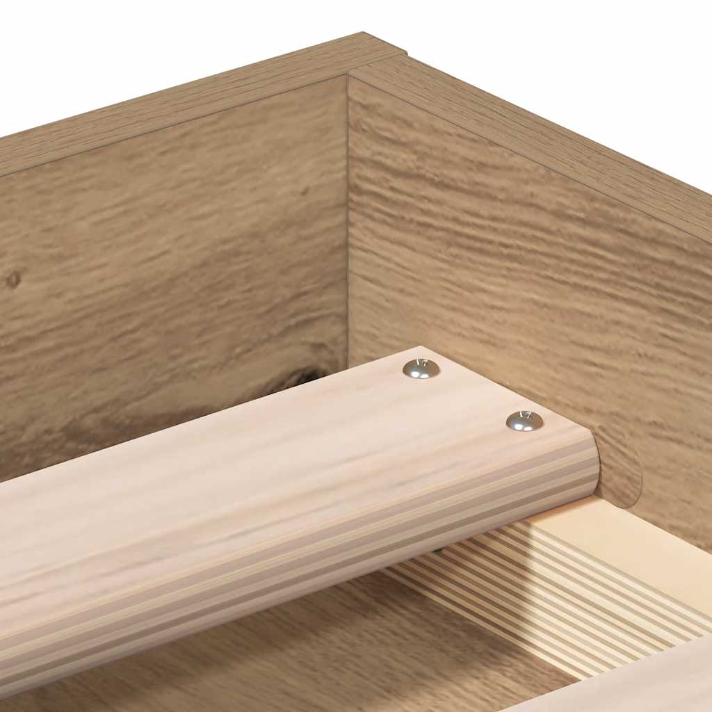 Sengeramme Uten Madrass Artisan Eik 120X200 Cm Konstruert Tre