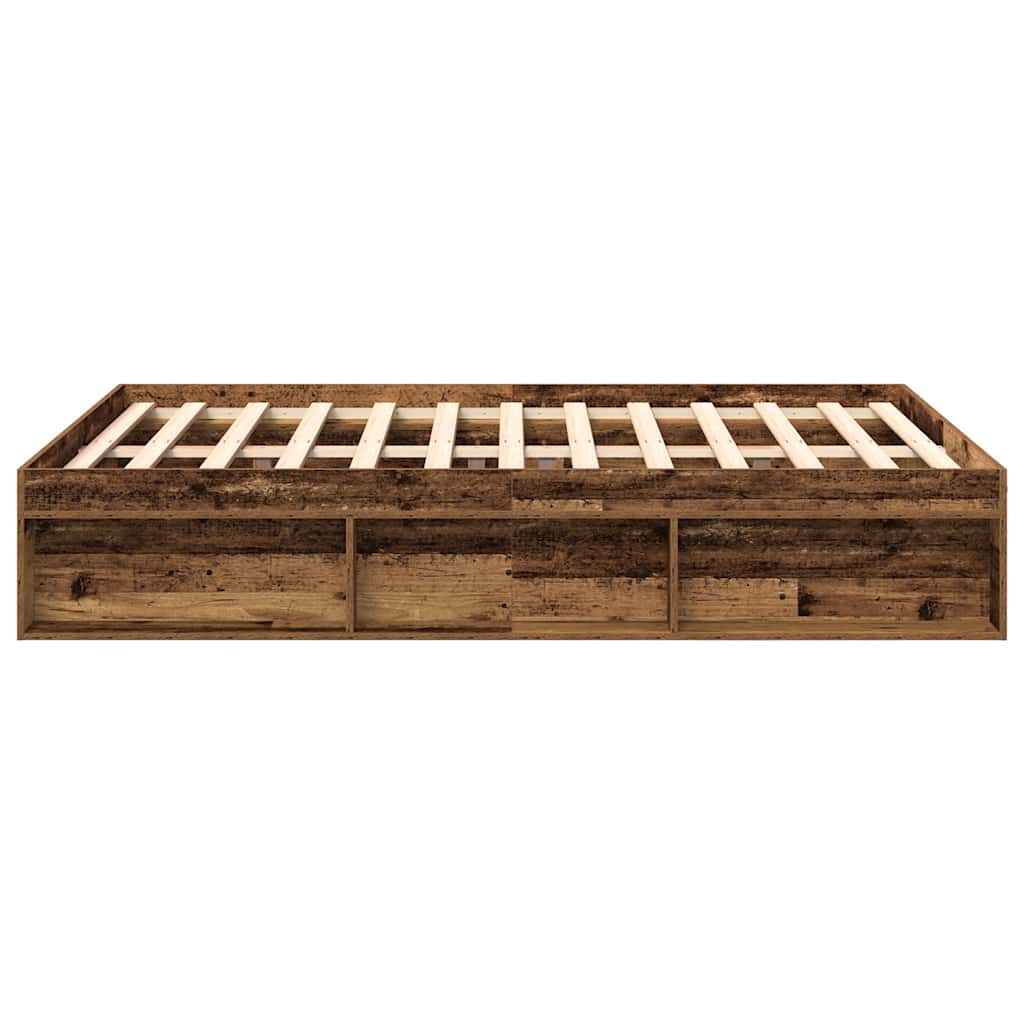 Sengeramme Uten Madrass Gammelt Tre 120X190 Cm Konstruert Tre