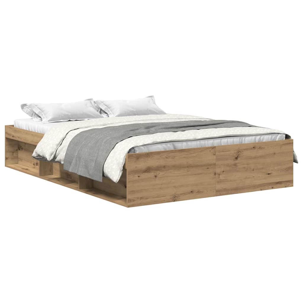 Sengeramme Uten Madrass Artisan Eik 120X190 Cm Konstruert Tre