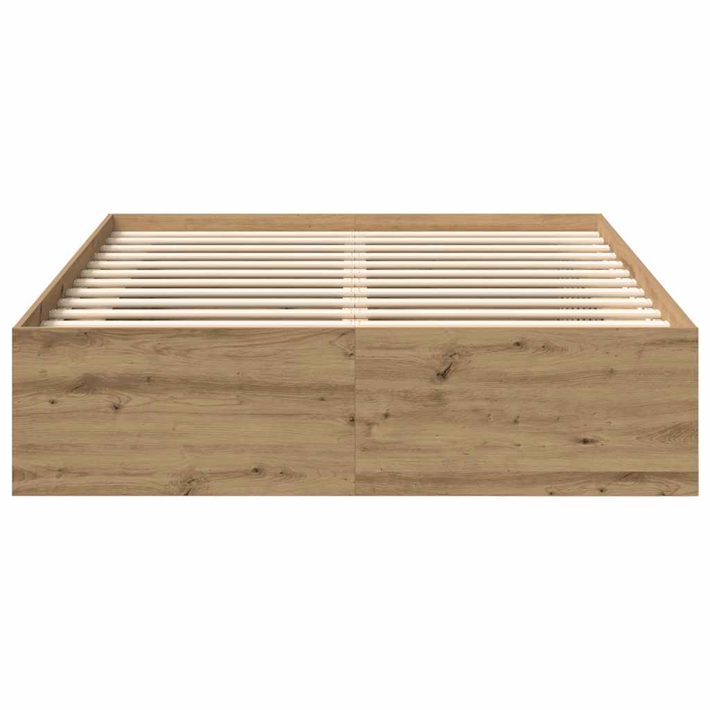 Sengeramme Uten Madrass Artisan Eik 120X190 Cm Konstruert Tre
