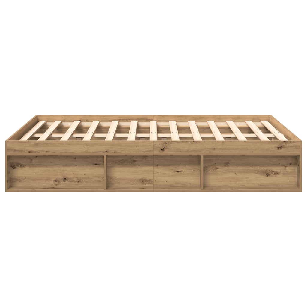 Sengeramme Uten Madrass Artisan Eik 120X190 Cm Konstruert Tre