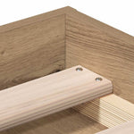 Sengeramme Uten Madrass Artisan Eik 120X190 Cm Konstruert Tre