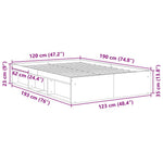 Sengeramme Uten Madrass Artisan Eik 120X190 Cm Konstruert Tre