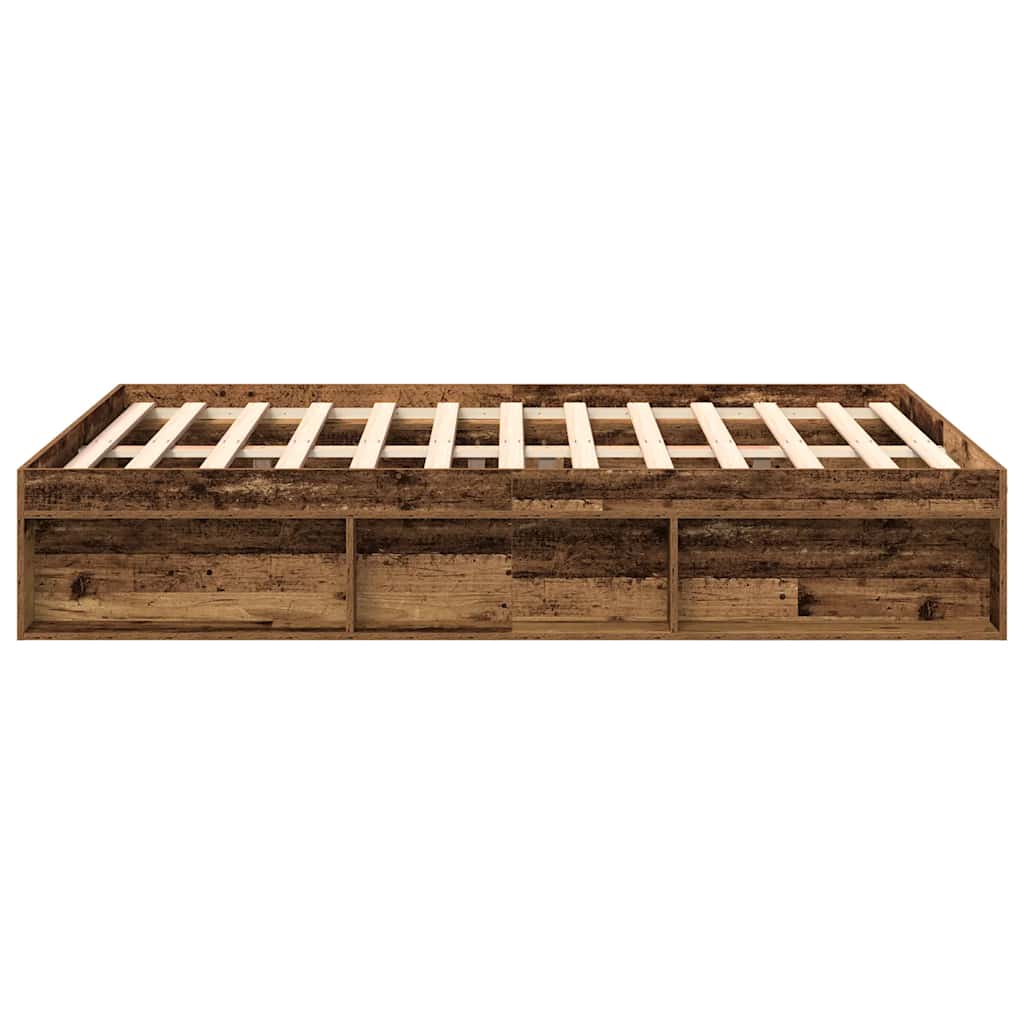 Sengeramme Uten Madrass Gammelt Tre 140X190 Cm Konstruert Tre