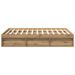 Sengeramme Uten Madrass Artisan Eik 140X190 Cm Konstruert Tre