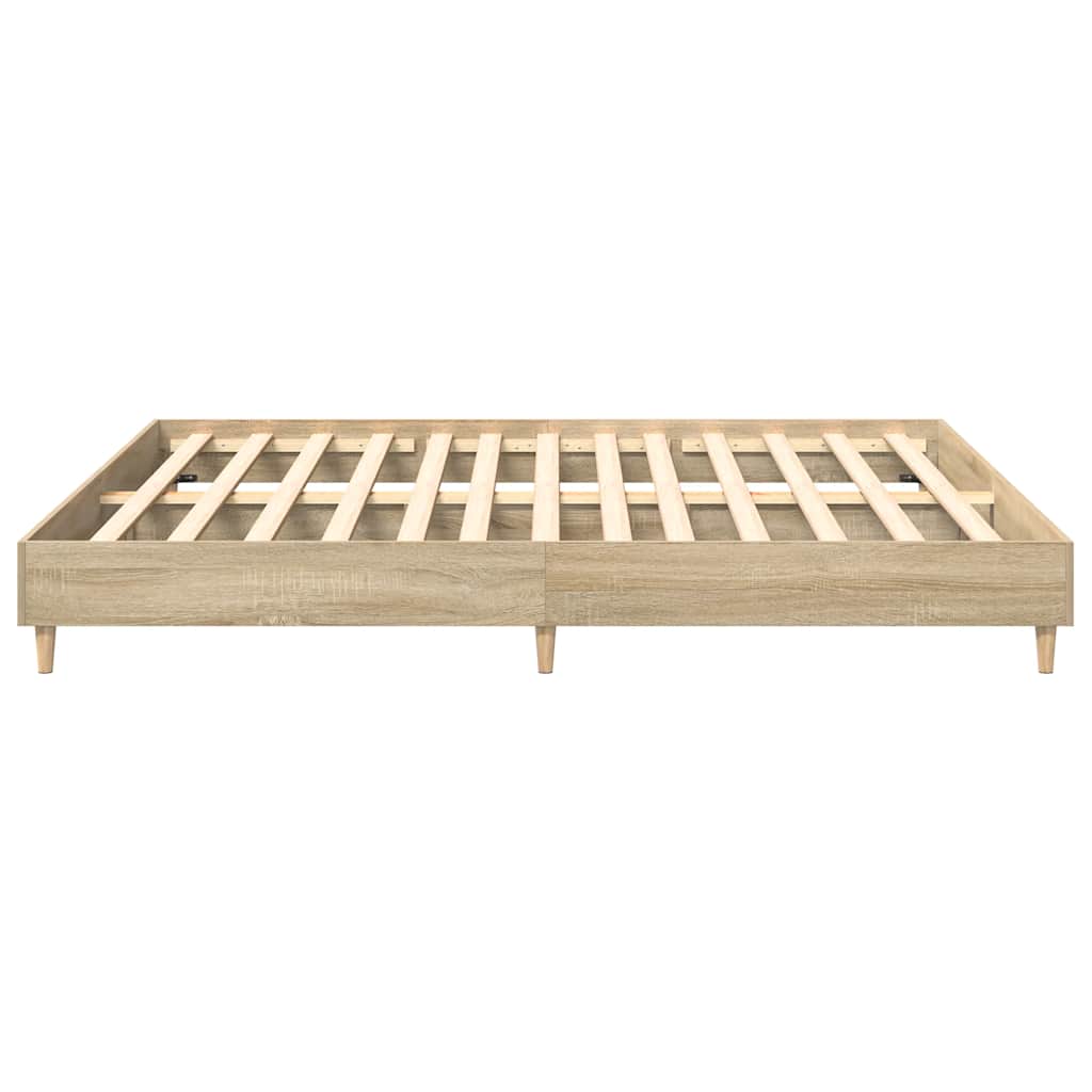 Sengeramme Uten Madrass Sonoma Eik 180X200 Cm Konstruert Tre