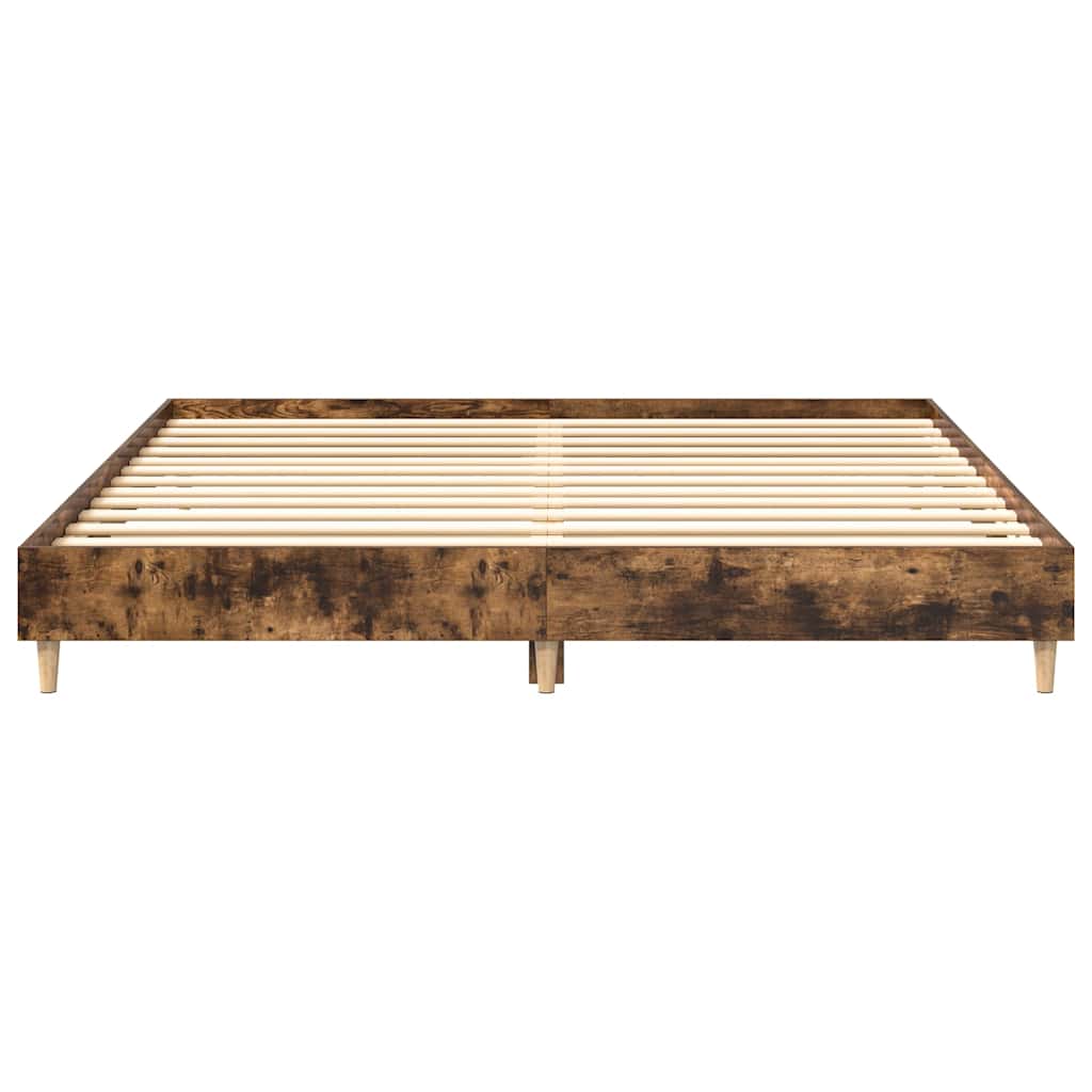 Sengeramme Uten Madrass Røkt Eik 180X200 Cm Konstruert Tre