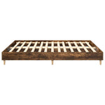 Sengeramme Uten Madrass Røkt Eik 180X200 Cm Konstruert Tre