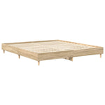Sengeramme Uten Madrass Sonoma Eik 160X200 Cm Konstruert Tre