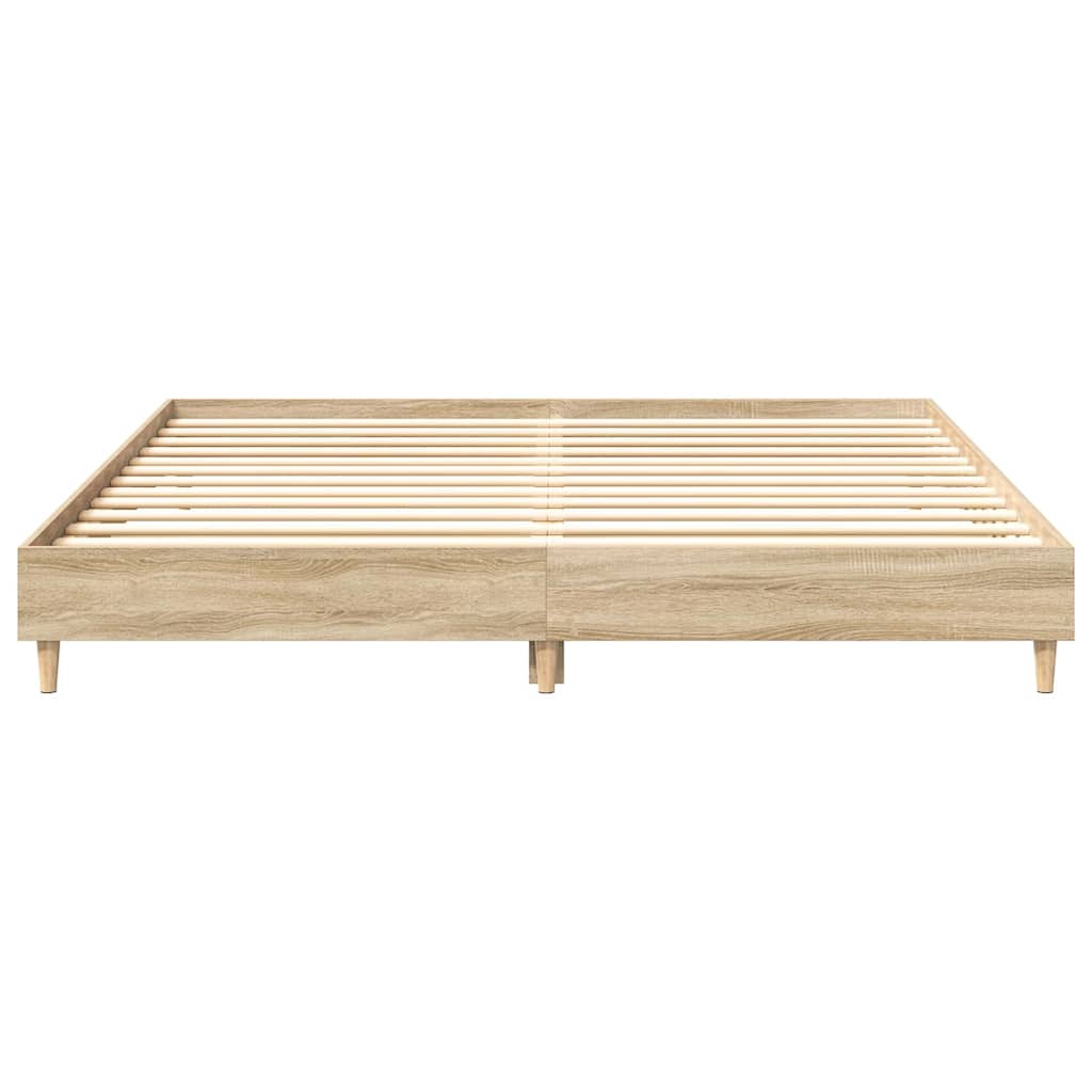 Sengeramme Uten Madrass Sonoma Eik 160X200 Cm Konstruert Tre