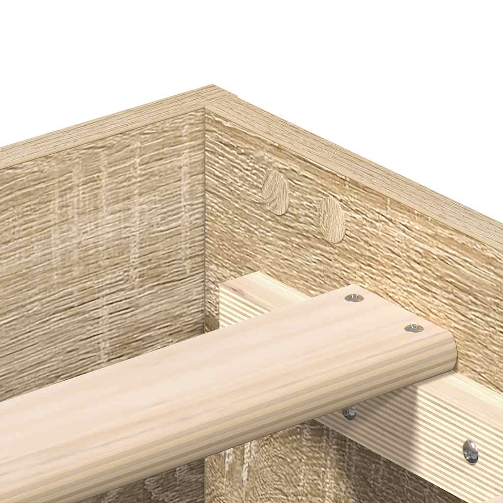 Sengeramme Uten Madrass Sonoma Eik 160X200 Cm Konstruert Tre