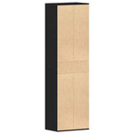 Skohylle Svart Eik 54X34X183 Cm Konstruert Tre