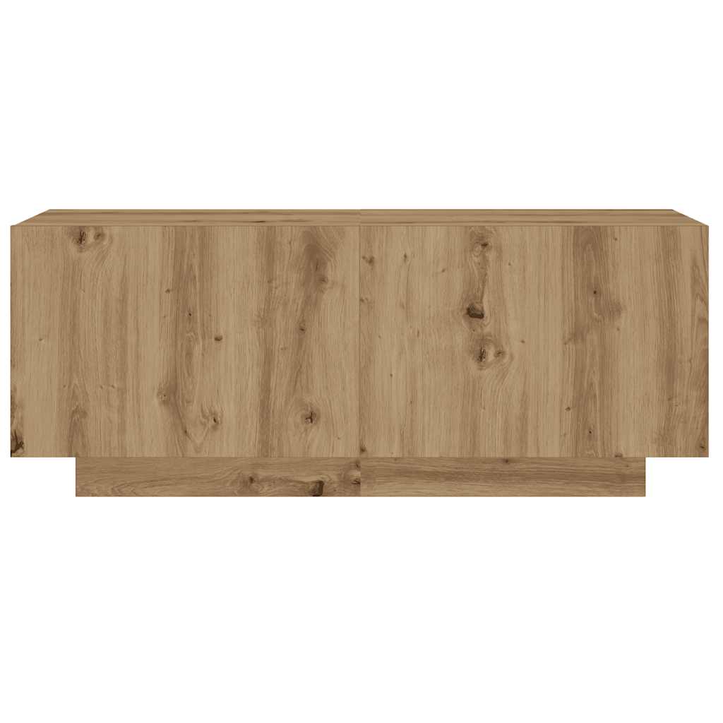 Tv-Benk Med Led-Lys Artisan Eik 200X35X40 Cm Konstruert Tre