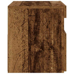 Nattbord Med Led-Lys Gammelt Tre 60X35X40 Cm Konstruert Tre