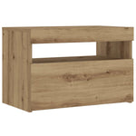 Nattbord Med Led-Lys Artisan Eik 60X35X40 Cm Konstruert Tre