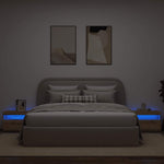 Nattbord Med Led-Lys Artisan Eik 60X35X40 Cm Konstruert Tre