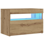 Nattbord Med Led-Lys Artisan Eik 60X35X40 Cm Konstruert Tre