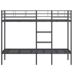 Køyeseng Uten Madrass Svart 75X190 Cm Stål