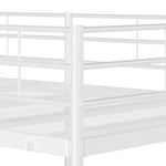 Køyeseng Uten Madrass Hvit 75X190 Cm Stål