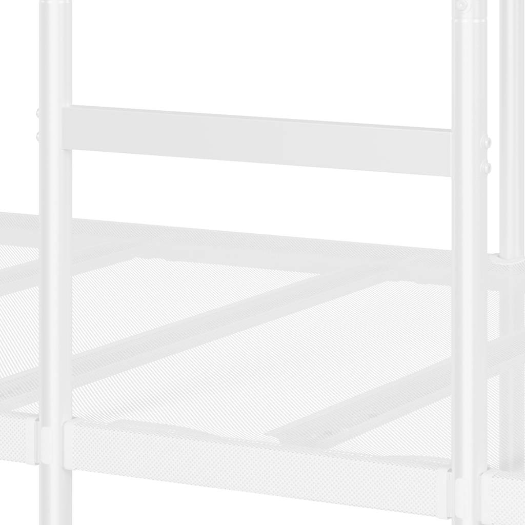 Køyeseng Uten Madrass Hvit 80X200 Cm Stål