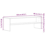 Tv-Benk Svart Eik 120X40X40 Cm Sponplate