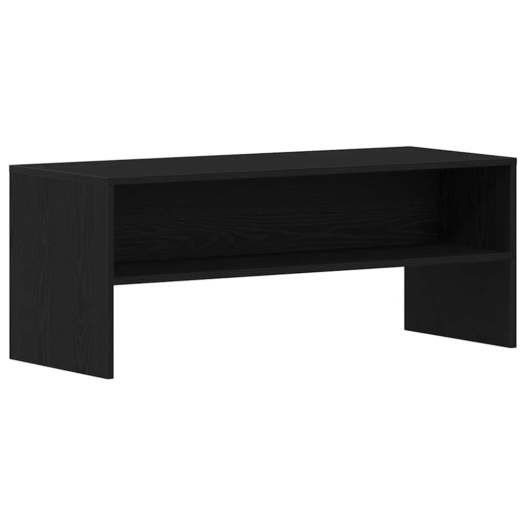 Tv-Benk Svart Eik 100X40X40 Cm Konstruert Tre