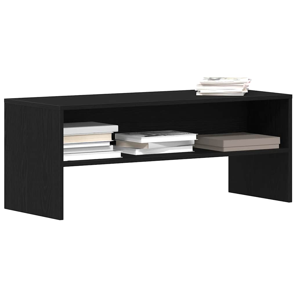 Tv-Benk Svart Eik 100X40X40 Cm Konstruert Tre