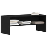 Tv-Benk Svart Eik 100X40X40 Cm Konstruert Tre