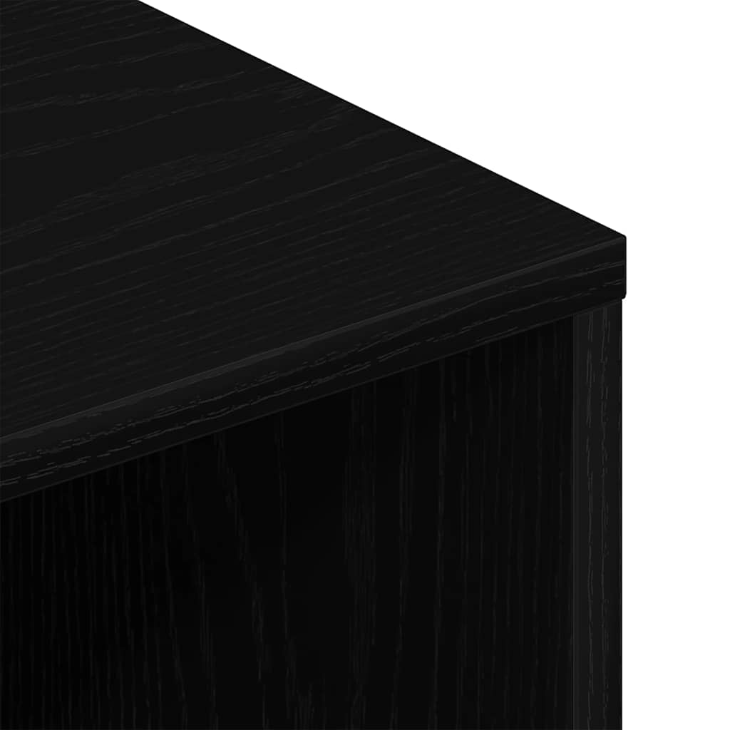 Tv-Benk Svart Eik 100X40X40 Cm Konstruert Tre
