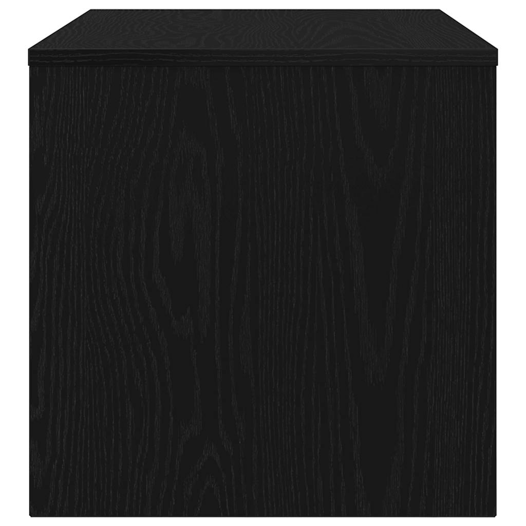 Tv-Benk Svart Eik 80X40X40 Cm Konstruert Tre
