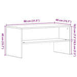 Tv-Benk Svart Eik 80X40X40 Cm Konstruert Tre