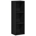 Bokhylle Svart Eik 36X30X114 Cm Konstruert Tre