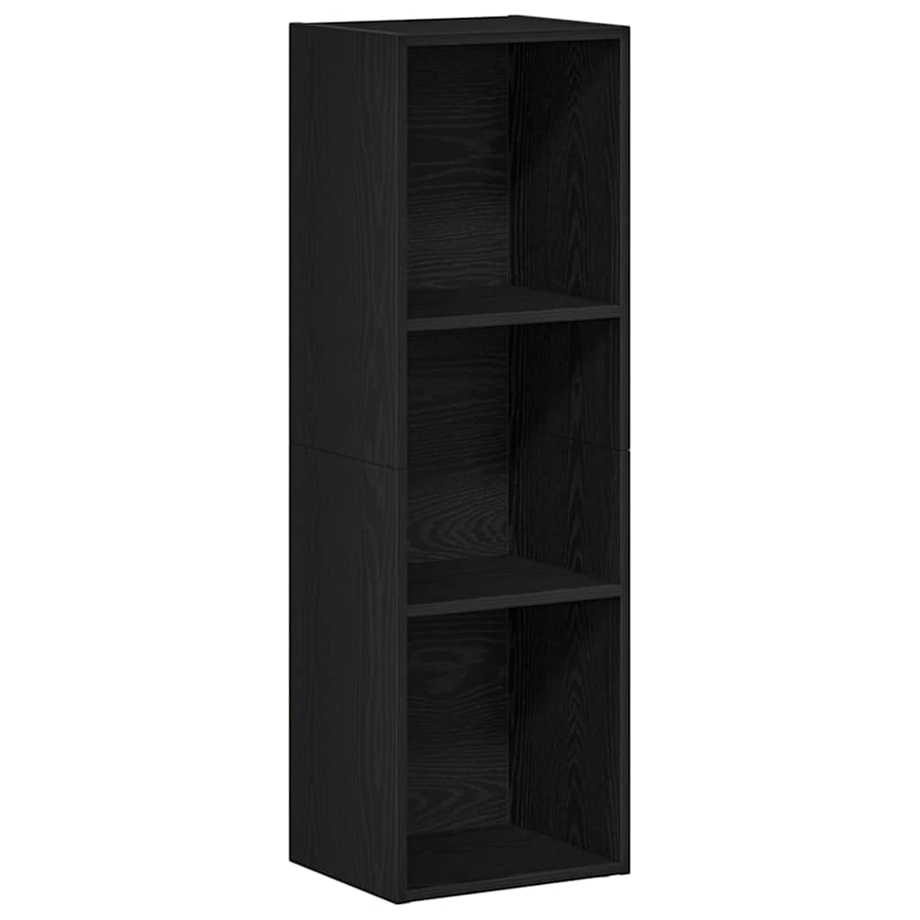 Bokhylle Svart Eik 36X30X114 Cm Konstruert Tre