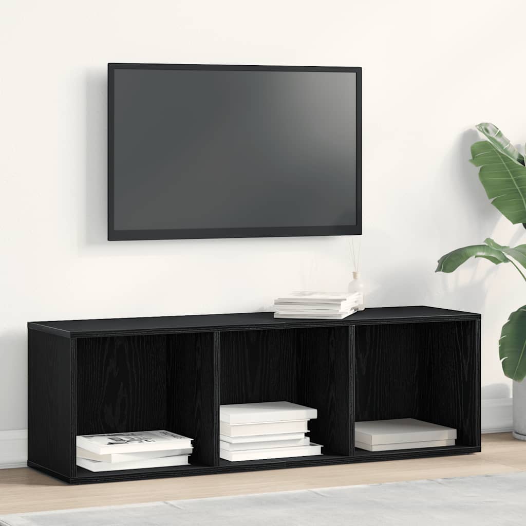 Bokhylle Svart Eik 36X30X114 Cm Konstruert Tre